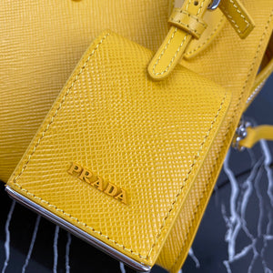 Prada 1BA269 Saffiano Leather Prada Monochrome Bag Yellow - Default Title - View 6