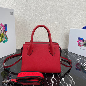 Prada 1BA269 Saffiano Leather Prada Monochrome Bag Red - Default Title - View 2