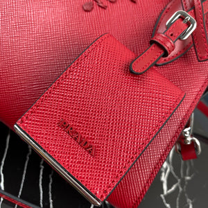 Prada 1BA269 Saffiano Leather Prada Monochrome Bag Red - Default Title - View 7