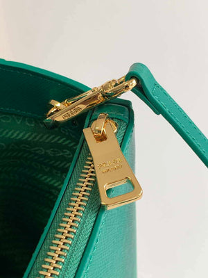 Prada 1BA274 Large Prada Galleria Saffiano leather bag Green - Default Title - View 6