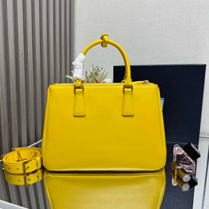 Prada 1BA274 Large Prada Smooth leather bag Yellow - Default Title - View 2
