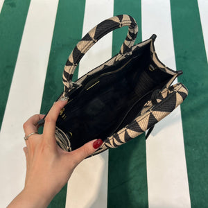 Prada 1BA354 Small Prada Symbole jacquard fabric handbag Apricot Black - Default Title - View 9