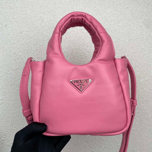 Prada 1BA359 Small Padded Prada Soft Nappa Leather Bag Pink - Default Title - View 3
