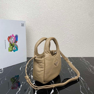 Prada 1BA359 Small Padded Prada Soft Nappa Leather Bag Tan - Default Title - View 3