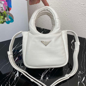Prada 1BA359 Small Padded Prada Soft Nappa Leather Bag White - Default Title - View 8
