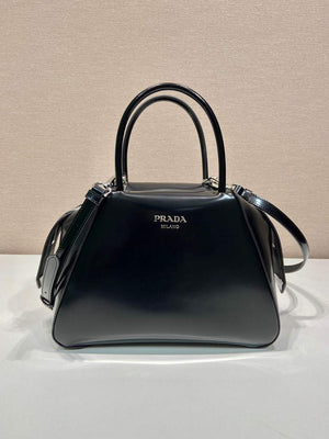 Prada 1BA366 Small brushed leather Prada Supernova handbag Black - Default Title - View 1