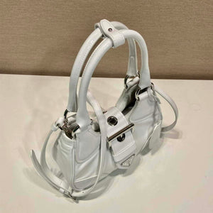 Prada 1BA368 Moon padded patent leather bag White - Default Title - View 2