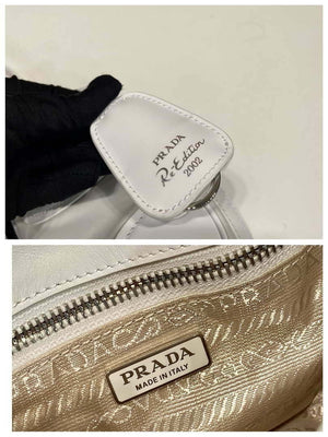 Prada 1BA368 Moon padded patent leather bag White - Default Title - View 9