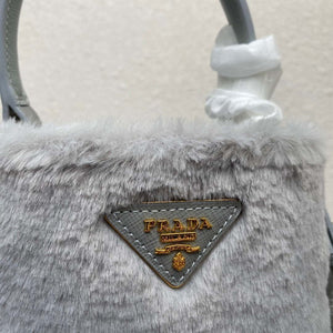 Prada 1BA373 Prada Panier shearling mini-bag Gray - Default Title - View 6