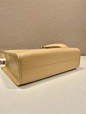 Prada 1BA379 Small leather Prada Symbole bag with topstitching Apricot - Default Title - View 7
