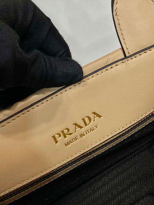 Prada 1BA379 Small leather Prada Symbole bag with topstitching Apricot - Default Title - View 9
