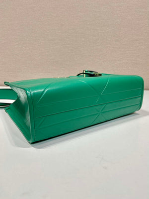 Prada 1BA379 Small leather Prada Symbole bag with topstitching Green - Default Title - View 7