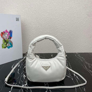 Prada 1BA384 Prada Soft Padded Nappa Leather Mini Bag White - Default Title - View 1