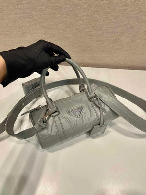 Prada 1BA389 Antique Nappa Leather Handbag Gray - Default Title - View 2
