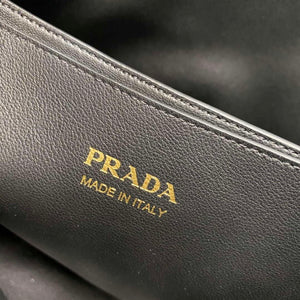 Prada 1BA418 Small Leather Handbag With Belt Black - Default Title - View 9