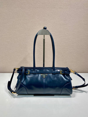 Prada 1BA426 Medium leather handbag Navy Blue - Default Title - View 1