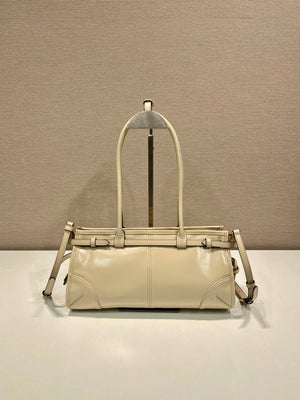 Prada 1BA426 Medium leather handbag Travertine - Default Title - View 4