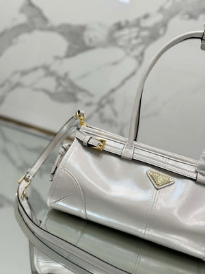 Prada 1BA426 Medium leather handbag Silver Gray - Default Title - View 3