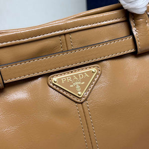 Prada 1BA433 Large Leather Handbag Brown - Default Title - View 5
