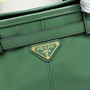 Prada 1BA433 Large Leather Handbag Green - Default Title - View 5