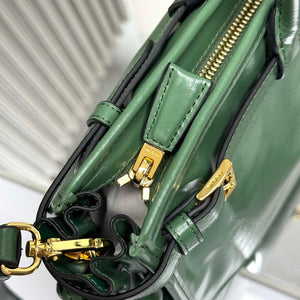 Prada 1BA433 Large Leather Handbag Green - Default Title - View 7
