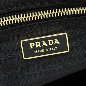 Prada 1BA433 Large Leather Handbag Navy Blue - Default Title - View 9