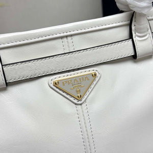 Prada 1BA433 Large Leather Handbag White - Default Title - View 5