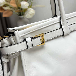 Prada 1BA433 Large Leather Handbag White - Default Title - View 6