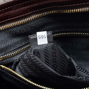 Prada 1BA439 Prada Bonnie extra large leather handbag Wine Red - Default Title - View 9