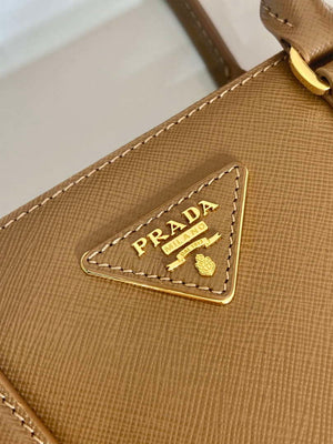 Prada 1BA863 Medium Prada Galleria Saffiano leather bag Cross pattern Natural - Default Title - View 7