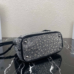 Prada 1BA896 Prada Galleria Saffiano leather small bag Black - Default Title - View 3
