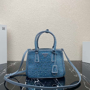 Prada 1BA896 Prada Galleria Saffiano leather small bag Blue - Default Title - View 2