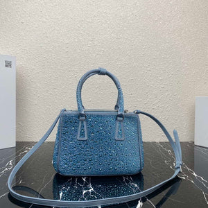 Prada 1BA896 Prada Galleria Saffiano leather small bag Blue - Default Title - View 3