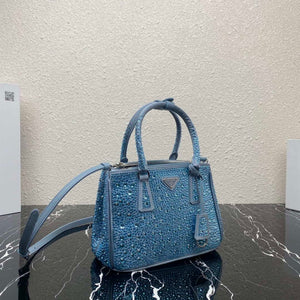 Prada 1BA896 Prada Galleria Saffiano leather small bag Blue - Default Title - View 4