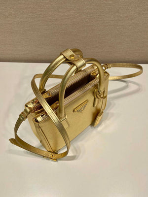 Prada 1BA906 Galleria Saffiano leather mini-bag Gold - Default Title - View 3