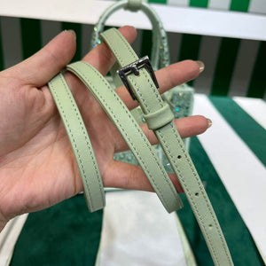 Prada 1BA906 Galleria satin mini-bag with crystals Green - Default Title - View 10