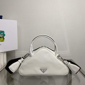 Prada 1BB082 Leather Prada Triangle bag White - Default Title - View 2