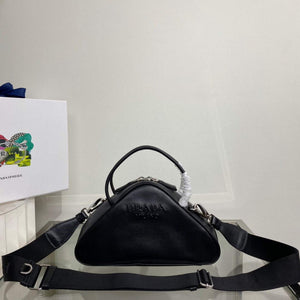 Prada 1BB082 Leather Prada Triangle bag Black - Default Title - View 1