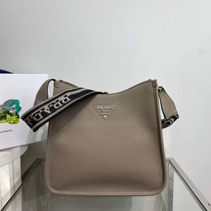 Prada Leather hobo bag 1BC073 Clay Gray - Default Title - View 1