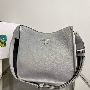Prada Leather hobo bag 1BC073 Gray - Default Title - View 7