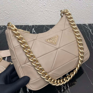 Prada 1BC151 Padded Calfskin Leather shoulder bag Apricot - Default Title - View 5