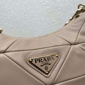 Prada 1BC151 Padded Calfskin Leather shoulder bag Apricot - Default Title - View 6