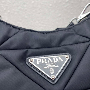Prada 1BC151 Padded Re-Nylon shoulder bag Black - Default Title - View 5