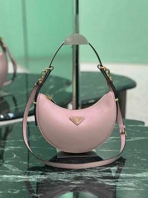 Prada 1BC194 Arqué small leather Shoulder Bag Ligth Pink - Default Title - View 1