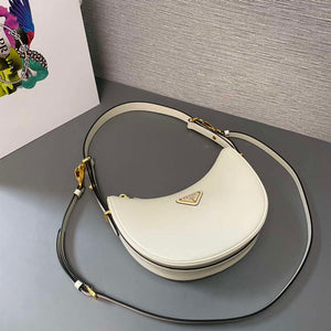 Prada 1BC194 Prada Arqu¨¦ Leather Shoulder Bag White - Default Title - View 7
