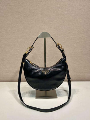 Prada 1BC194 Prada Arqu¨¦ naplak patent leather shoulder bag Black - Default Title - View 2