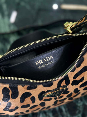 Prada 1BC194 Prada Arqu¨¦ printed leather shoulder bag Honey - Default Title - View 9
