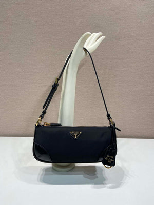Prada 1BC201 Re-Edition 2002 small Re-nylon fabric shoulder bag Black - Default Title - View 1