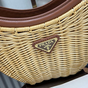 Prada 1BC202 Wicker and leather Prada Arqu¨¦ bag Natural - Default Title - View 5