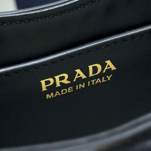 Prada 1BC202 Wicker and leather Prada Arqu¨¦ bag Natural Black - Default Title - View 7